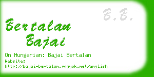 bertalan bajai business card